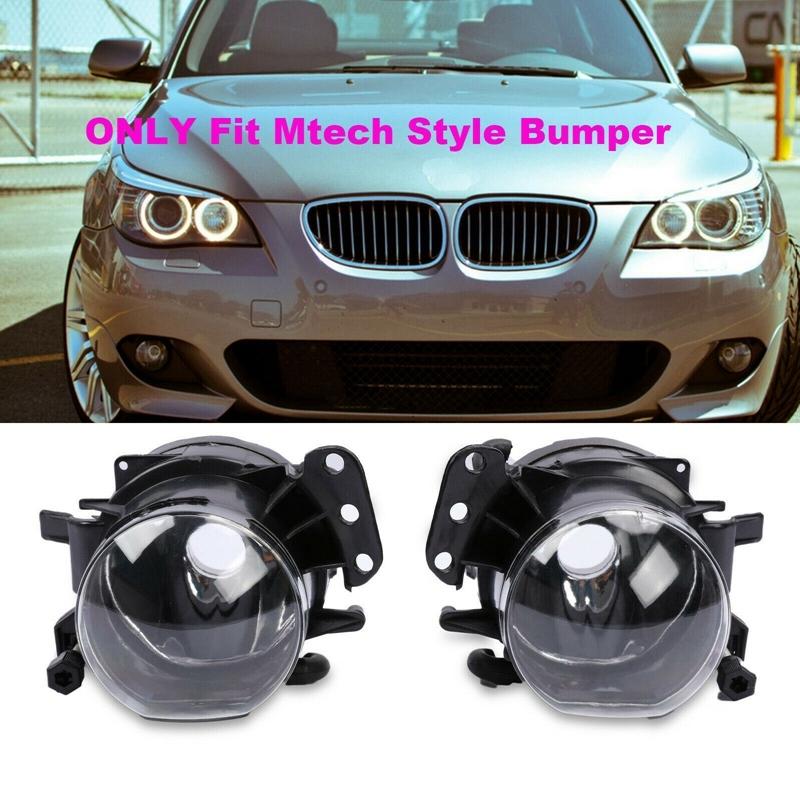 Pair M Sport Package Front Bumper Fog Lights Shell Cover Without Bulb for -BMW E60 E90 E92 E93 M-Tech