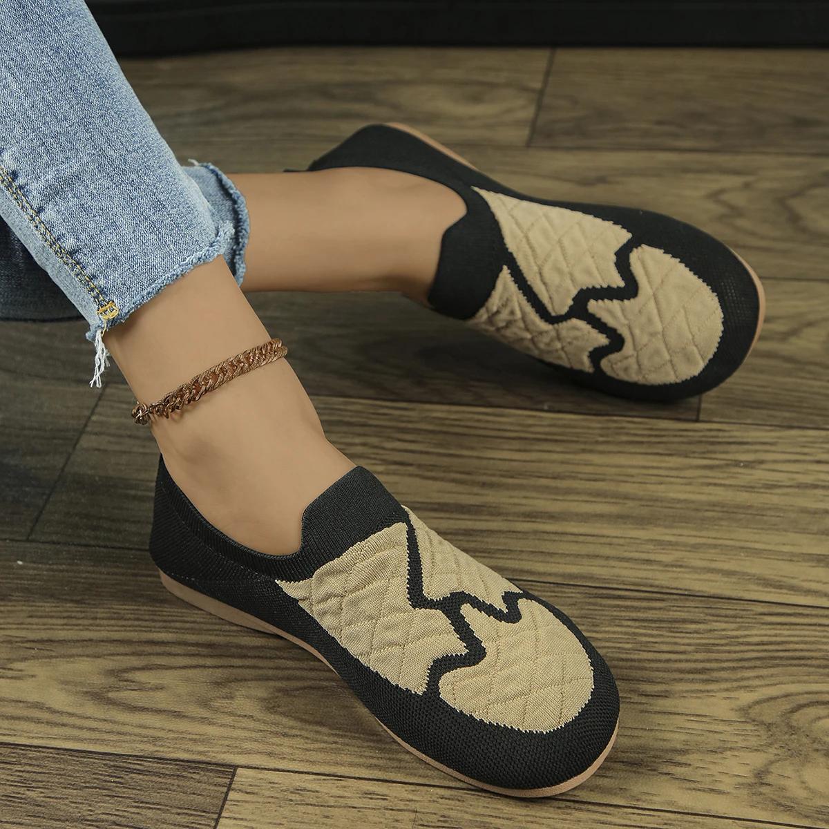 Casual Fashion Women Loafers Comfortable Breathable Lightweight Sneakers Design Sneakers Shallow Shoes plus size Loafer 36