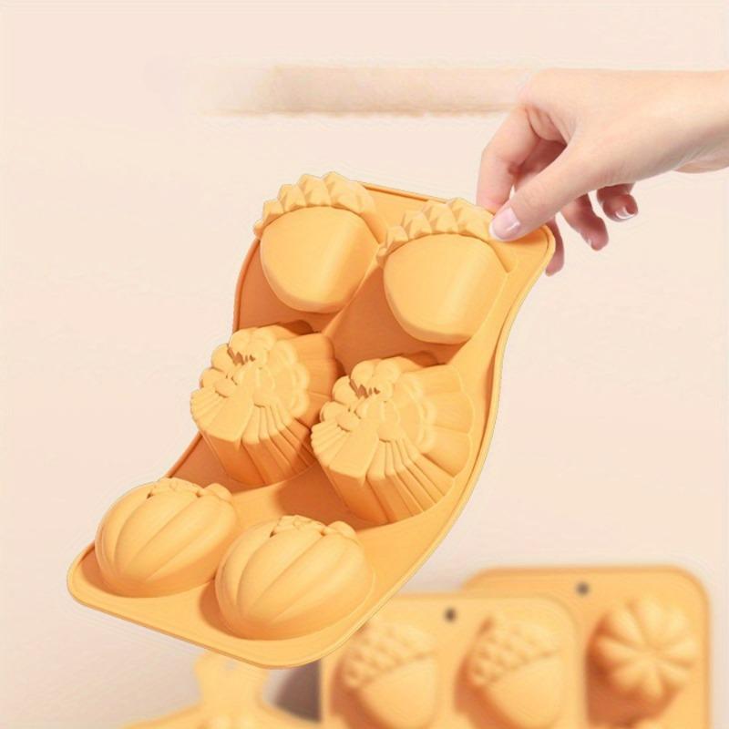 Pumpkin Silicone Baking Molds Fall Leaves Acorn Cake Molds Non-Stick Chocolate Candy Soap Molds Desserts DIY Baking Tools