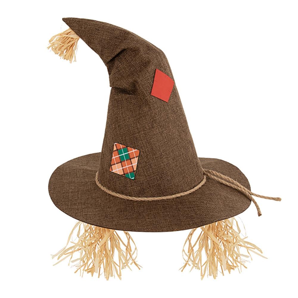 Halloween Carnival Straw Witch Hat Cosplay Ball Festive Costume Prop Straw Witch Hat