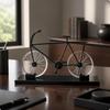 Crystal and Metal Cycle Ornament Elegant Model with Display Base