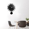 Nordic Home Silent Clock Scan Acrylic Clock Wall Sticker Quartz Clock Wall Clock Living Room Streamlined Wall Clock