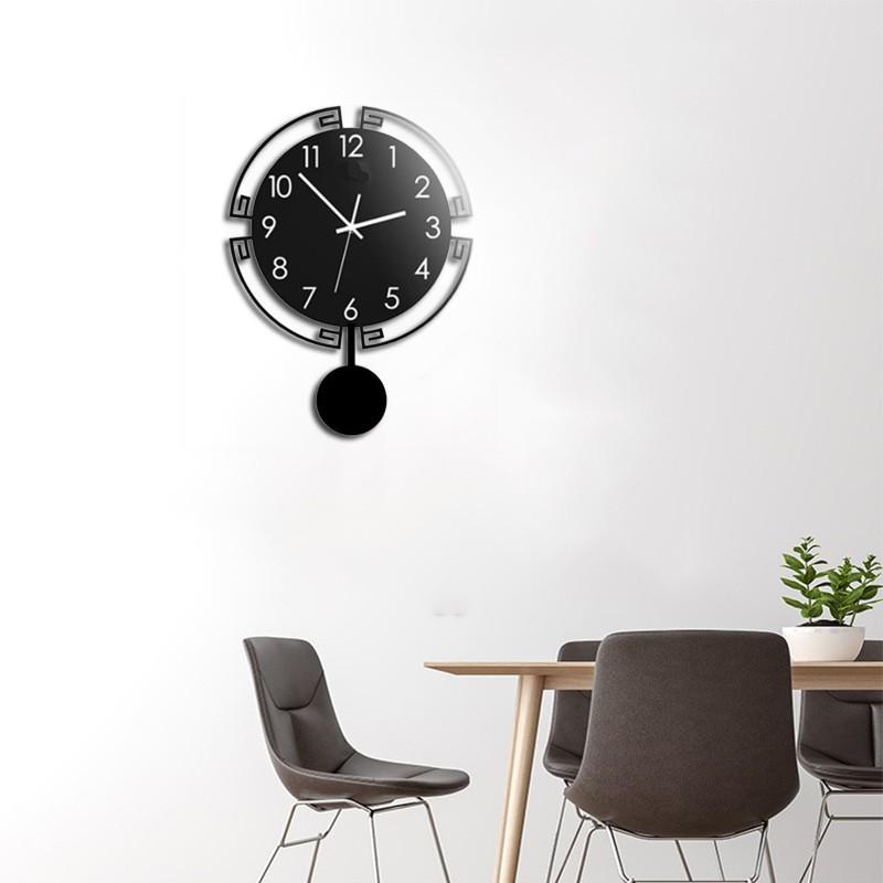 Nordic Home Silent Clock Scan Acrylic Clock Wall Sticker Quartz Clock Wall Clock Living Room Streamlined Wall Clock