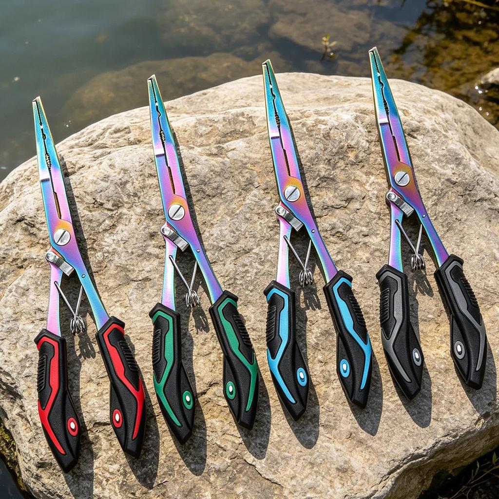 Premium Multi-functional Fishing Pliers with Straight & Flat Jaw - Hook Remover, Scissors, Fish Control