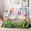 Floral Painting Home Customize Your Name Blankets Comfortable Soft Lightweight Allseason Multipurpose Blanket For Picnics Sofas Offices Beds Living