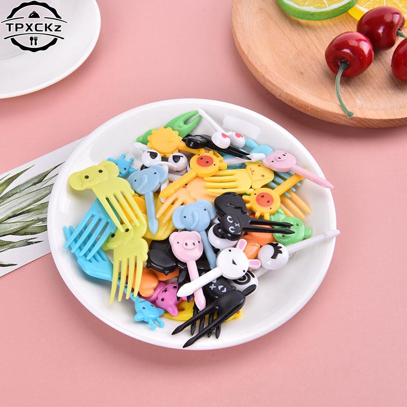 6-10pcs Mini Skewers Cute Cartoon Eyes Kawaii Lunch Bento Box Food Fruit Picks Fork Sticks Buffet Sandwich Toppers Party Decor