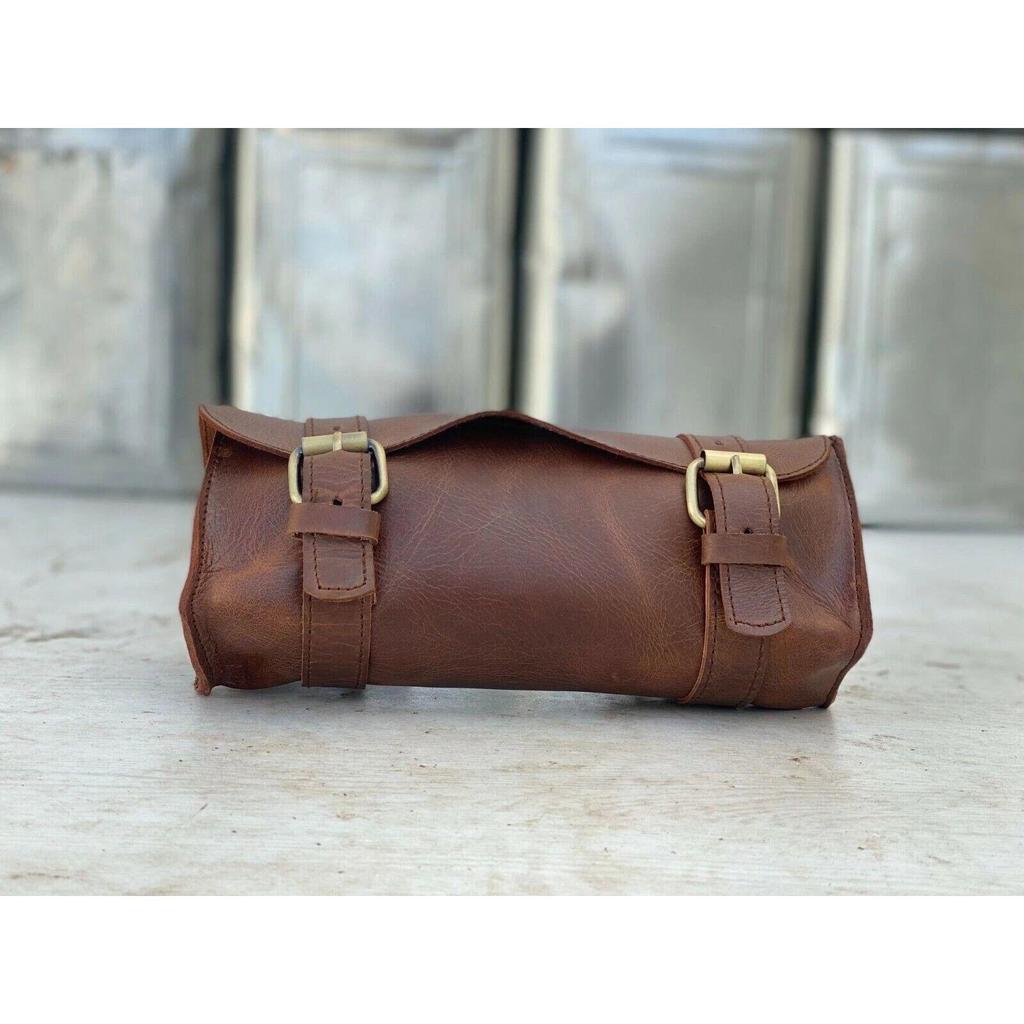 Tasche Motorrad Werkzeug Gabeltasche Leder Lenkeraufbewahrung Gepäck Satteltasche Neu