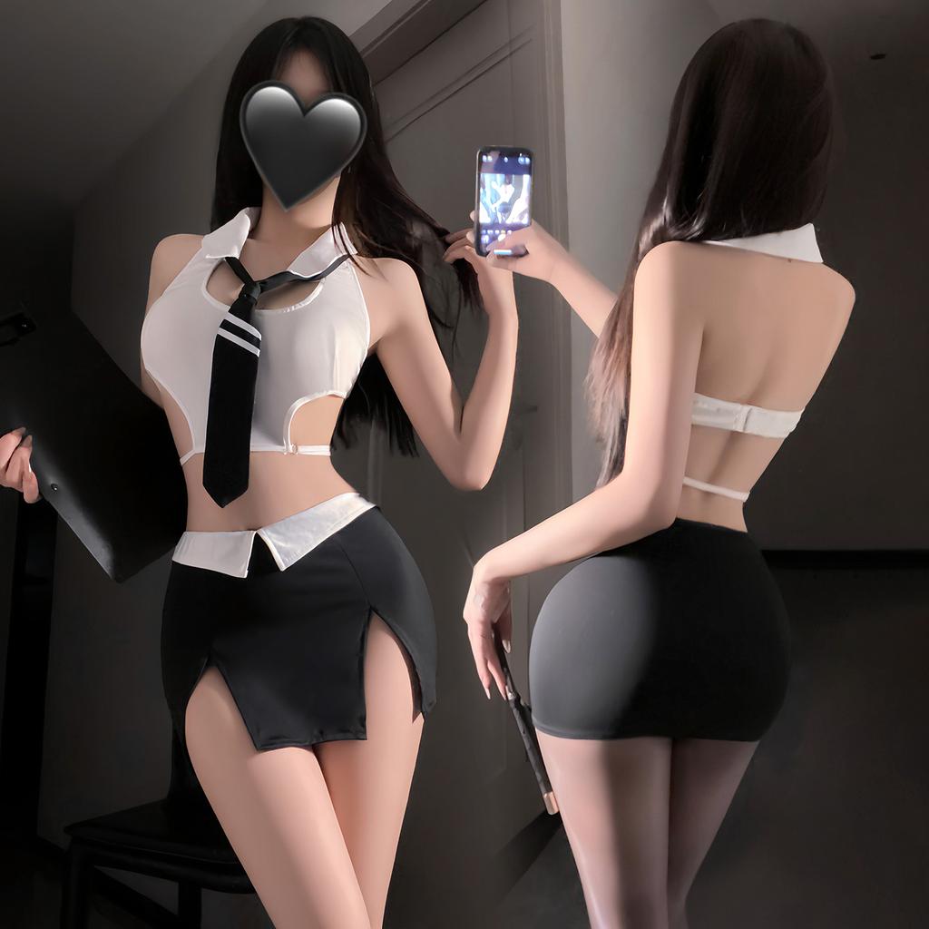 Erotic Cosplay Lingerie Sexy Secretary Skirt Adult Sex Lingerie Set Teacher Role Play Costumes Women Porno AV Actress Temptation
