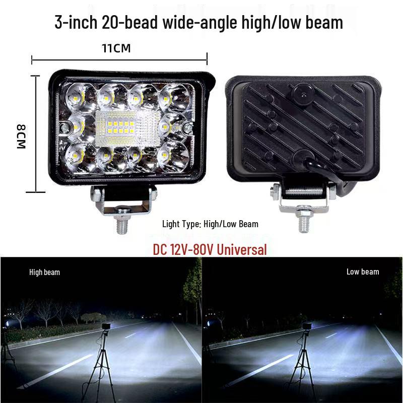 Super Bright LED Spotlight for Trucks & Vehicles: 12v/24v Headlight and Fog Light