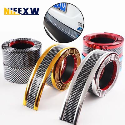3/5/7cm Width Cars Door Stickers Carbon Fiber Car Tuning Anti Collision Protective Strips Auto Threshold Bumper