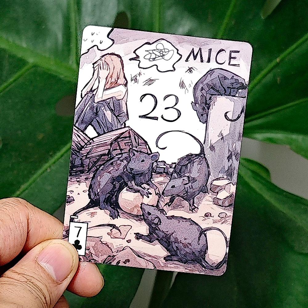 Primitive Lenormand Deck Rana System 9*6cm 42 Pcs Beginner-Friendly Lenormand Cards