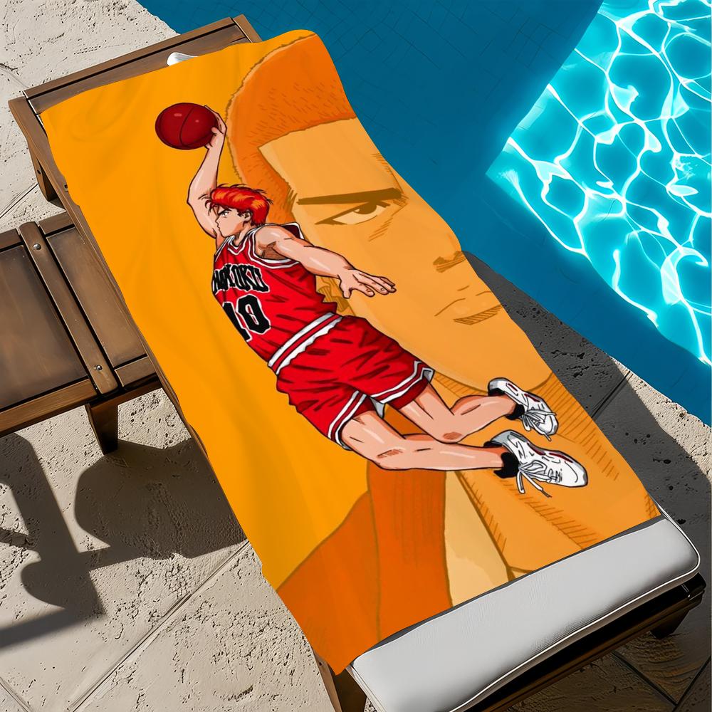 S-slam Anime Cute Towel D-dunk Beach Quick Dry Soft Pool Towels Gift for Travel Gym Shower Camping Sports