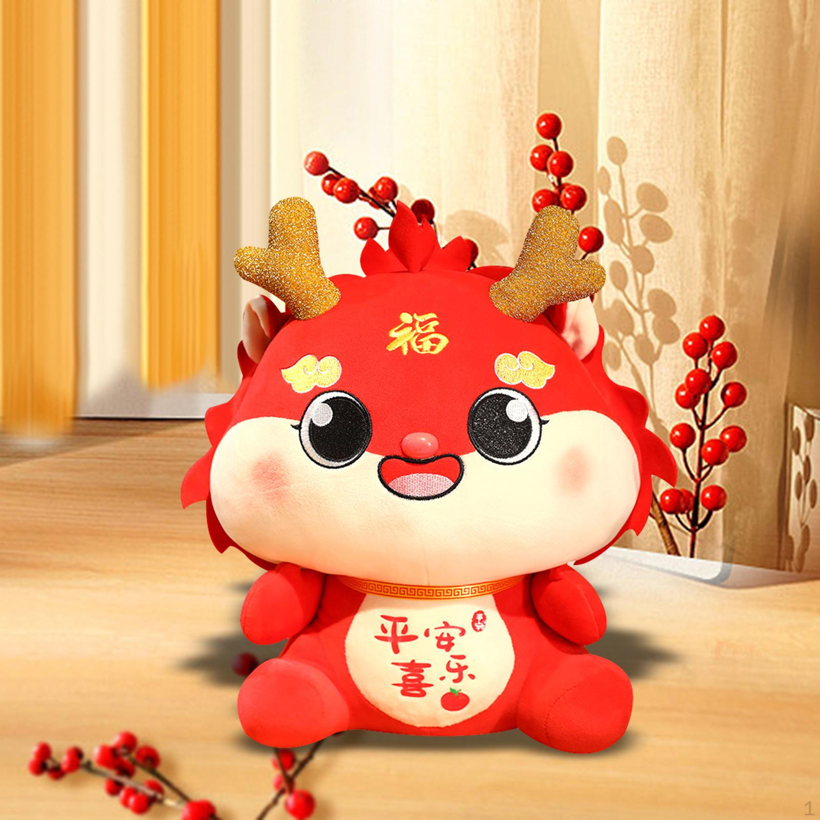 

Chinese Dragon Doll Plush Toy Decorative Lightweight Stuffed Animal Ornament for 24cm