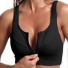 Zip Front Sports Bra - High Impact Sports Bras for Women Plus Size Workout Fitness Running Underwear S-5XL