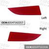 Car Rear Bumper Reflector Brake Light Red Lens Reflective Strip Signal Lamp For BMW X3 E83 2007-2010 OE:63147162217 63147162218