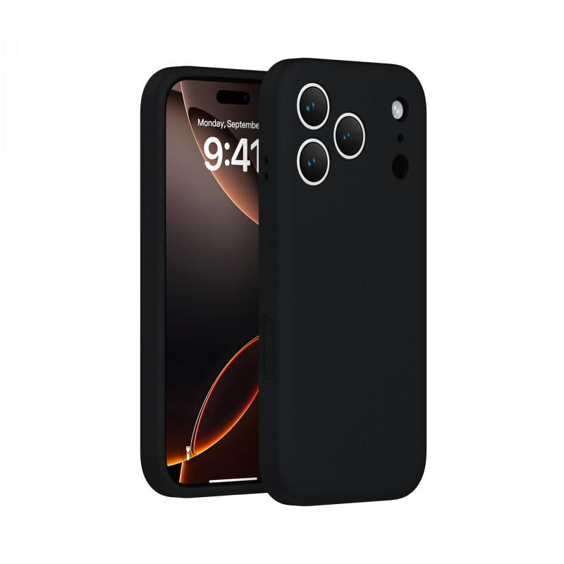 Liquid Silicone Phone Case IPhone 17 Pro Full Coverage Pure Color Matte Finish With Camera Button