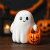 Spooky Halloween Ghost Ornament Collectible Pumpkin Statue Ghost Figurine  for Desktop Decor