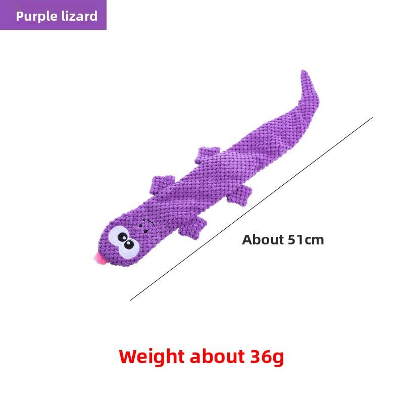 No Stuffing Crocodile Squeaky Dog Chew Toy Corn Fleece Teething Bite‑Resistant Play Toy for Small Medium Dogs Relieve Boredom