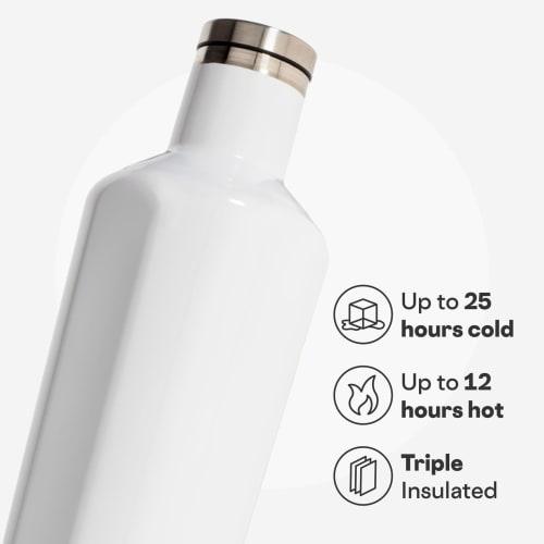 Corkcicle Vinnebago Insulated Stainless Steel Bottle/Thermos, 25 Oz, White, 2025GW