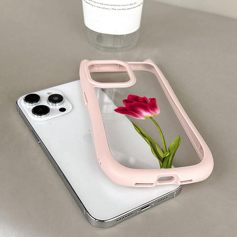 Мягкие чехлы для телефонов с кошачьими ушками для iPhone 16 15 13 12 11 Pro Max 14 Plus — фото 6