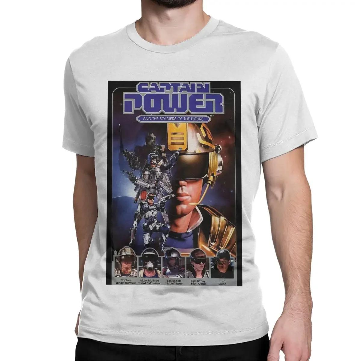 Men Women Captain Power And The Soldiers Of The Future T Shirt Pure Cotton Clothing Vintage Short Sleeve Tees Printed T-Shirts S