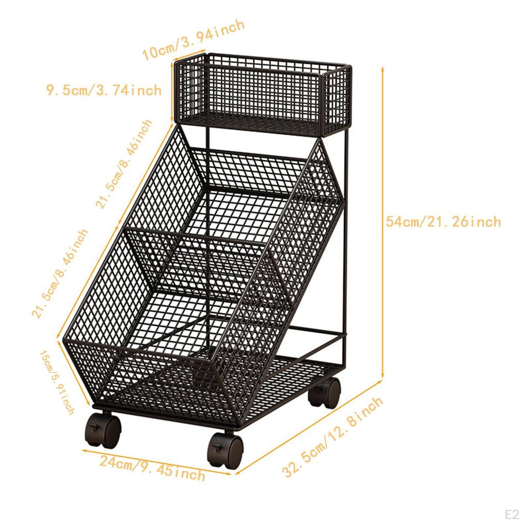 Obst Gemüse Korb Servierwagen Multifunktionale Mobile Regale mit Rädern Küche