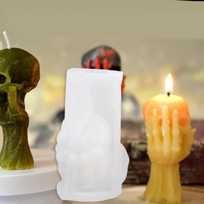 Halloween Skull Candle Model,Casting Soap Making,Reusable DIY Craft Handmade Making Model for