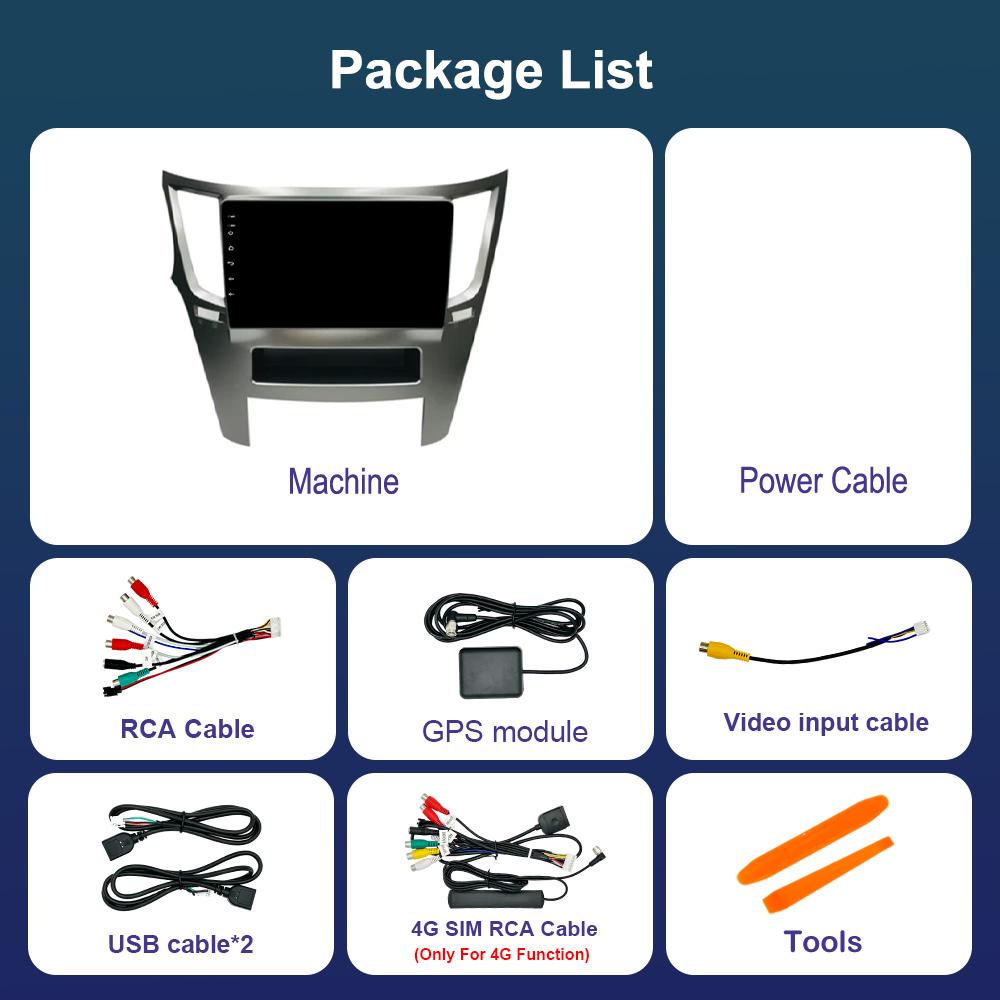 Android 14 Car Video Multimedia Player for Subaru Outback 4 BR Legacy 5 2009 - 2014 GPS DSP Stereo WiFi Bluetooth 4G Auto Tools