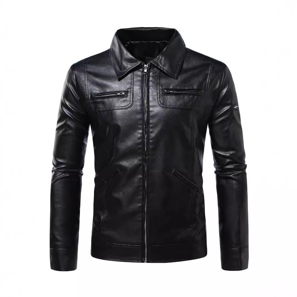 European and American men's PU leather jacket new motorcycle leather jacket jacket