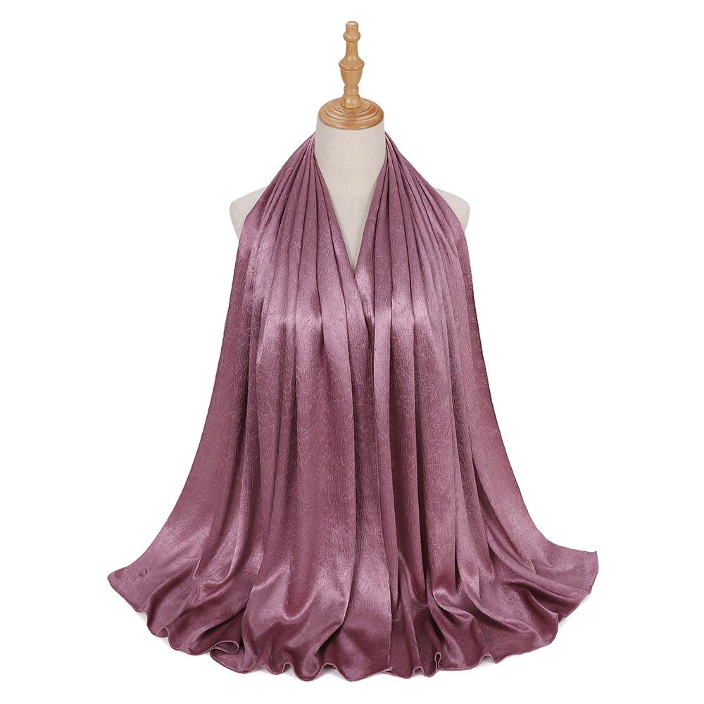 Malaysia's New Imitation Silk Smooth Satin Long Scarf Women's Shawl Head Scarves