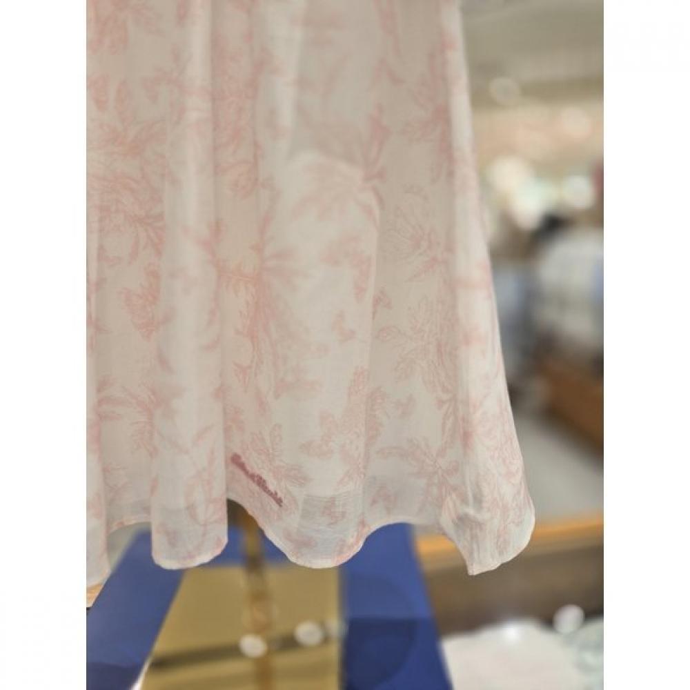 Chocola Twill Chiffon Dress P  ttPmoe082P 