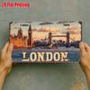 D Flat D Printed Sign Pc Iconic London River View Metal Plaque for Decorative Use Only Outdoor Sign Wall Decor Vin