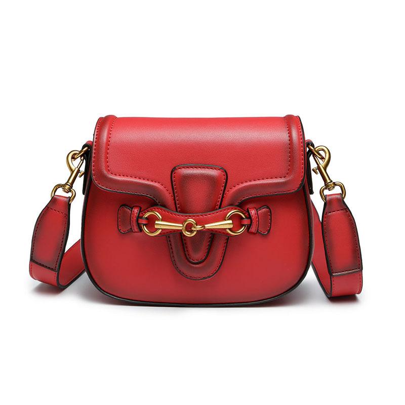 Fashion saddle leather luxury women's designer crossbody bags for women messenger bag