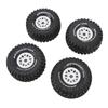 4 PCS 17 Short Course Truck Tires Easy To Install Strong Grip White Rim RC Model Car Tires for