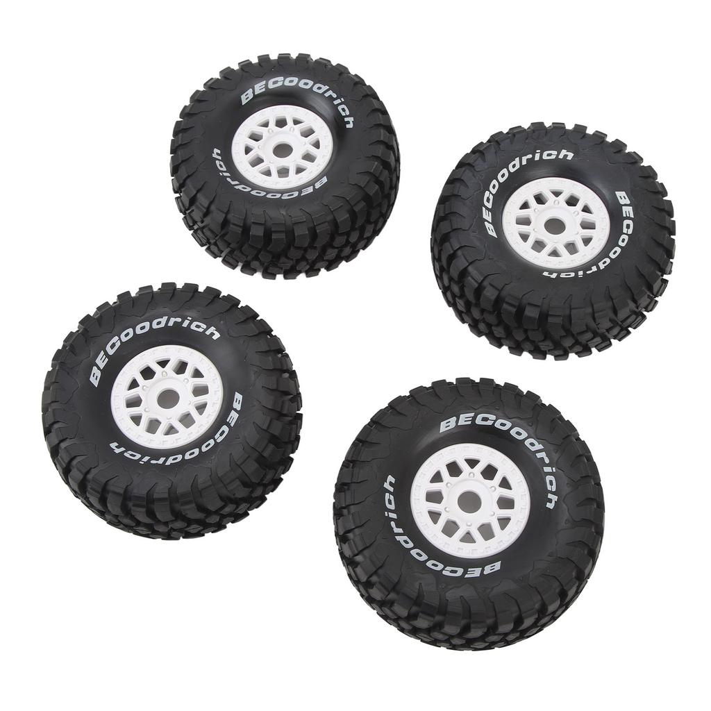 4 PCS 17 Short Course Truck Tires Easy To Install Strong Grip White Rim RC Model Car Tires for