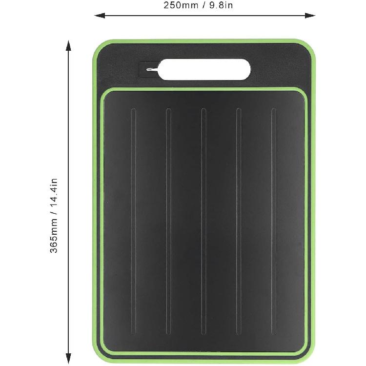 2 in 1 Defrosting Tray/cutting Board, Defrost Cutting Board with Sharpener, Thawing Tray for Frozen Meat, Double Sided Cutting Board with Sharpener