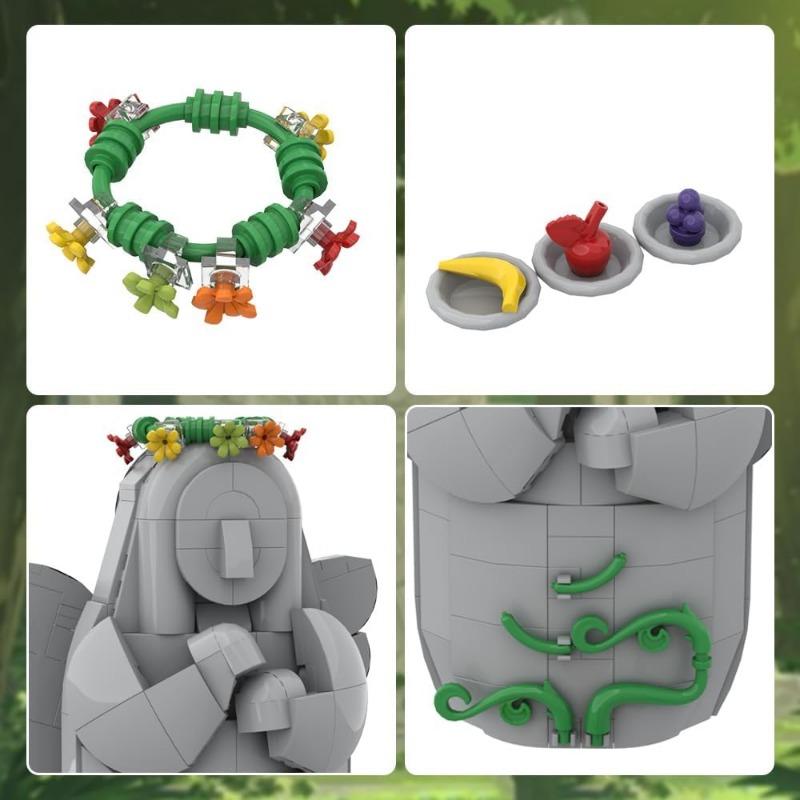 Zalda Goddess Statue Building Blocks, Game Goddess Statue Model Action Figure Building Toys, Fun Present for Game Fans Boys Girls Adults