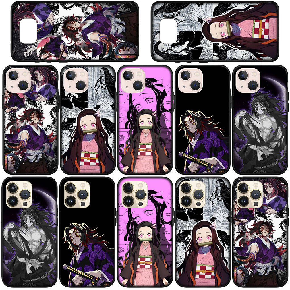 Phone Case for iPhone 17 16 15 Plus XR Huawei P30 P20 Lite Redmi Note 14 12 11 13 Pro Max OPPO A60 A80 A40 A18 A38 Kokushibo Nezuko Demon Slayer Cover