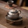 150ml Retro Ceramic Teapot Vintage Rough Pottery Gilded Iron Glaze Teapot High-end Kungfu Tea Pot Tea Maker Tea Ceremony