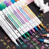 Double End Glitter Marker Pen for Coloring Scrapbooking DIY Birthday Card Making
