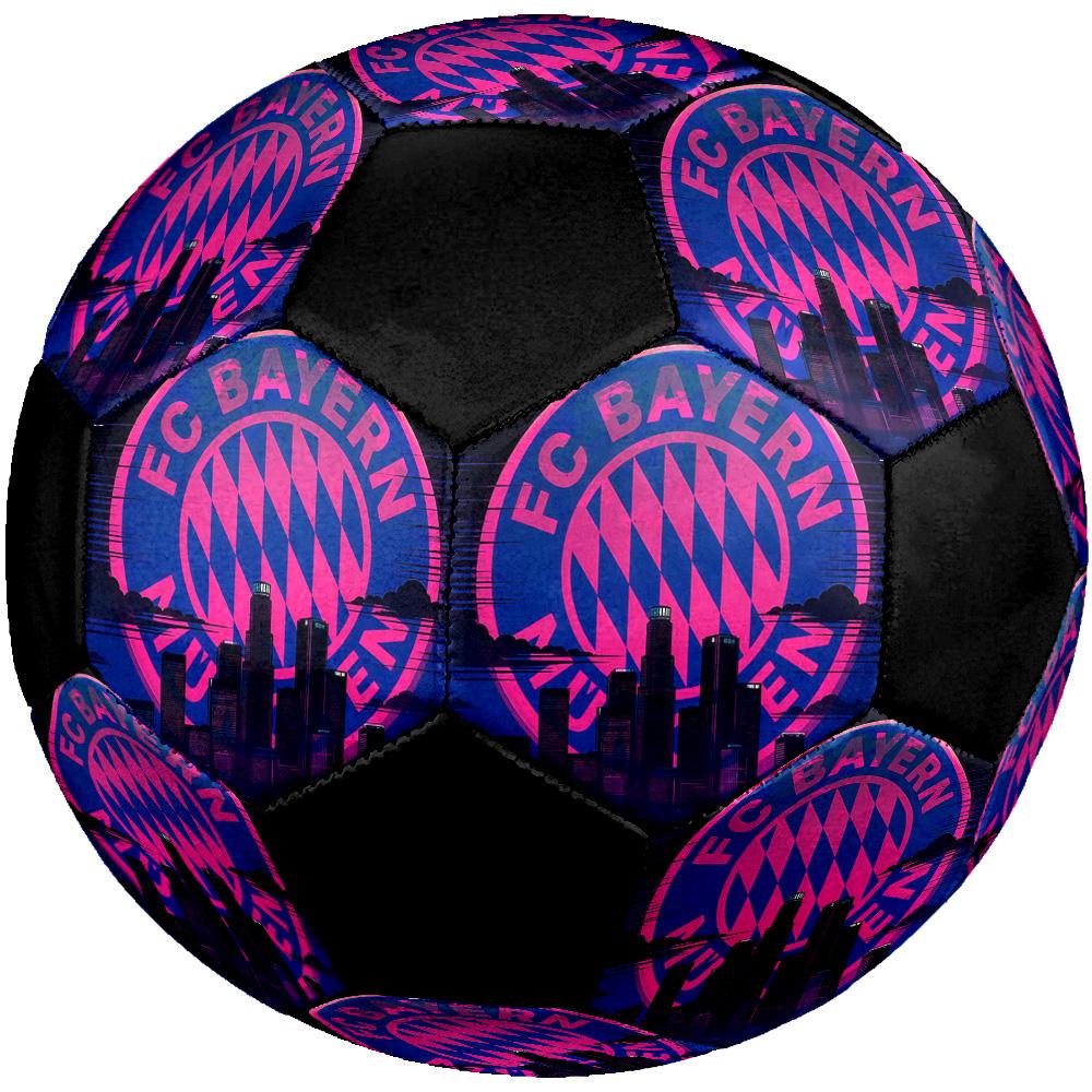 Bayern München3 Soccer Ball Colorful All Ages Machine Stitched PVC Competition Ready Durable High-Bounce.SIZE5