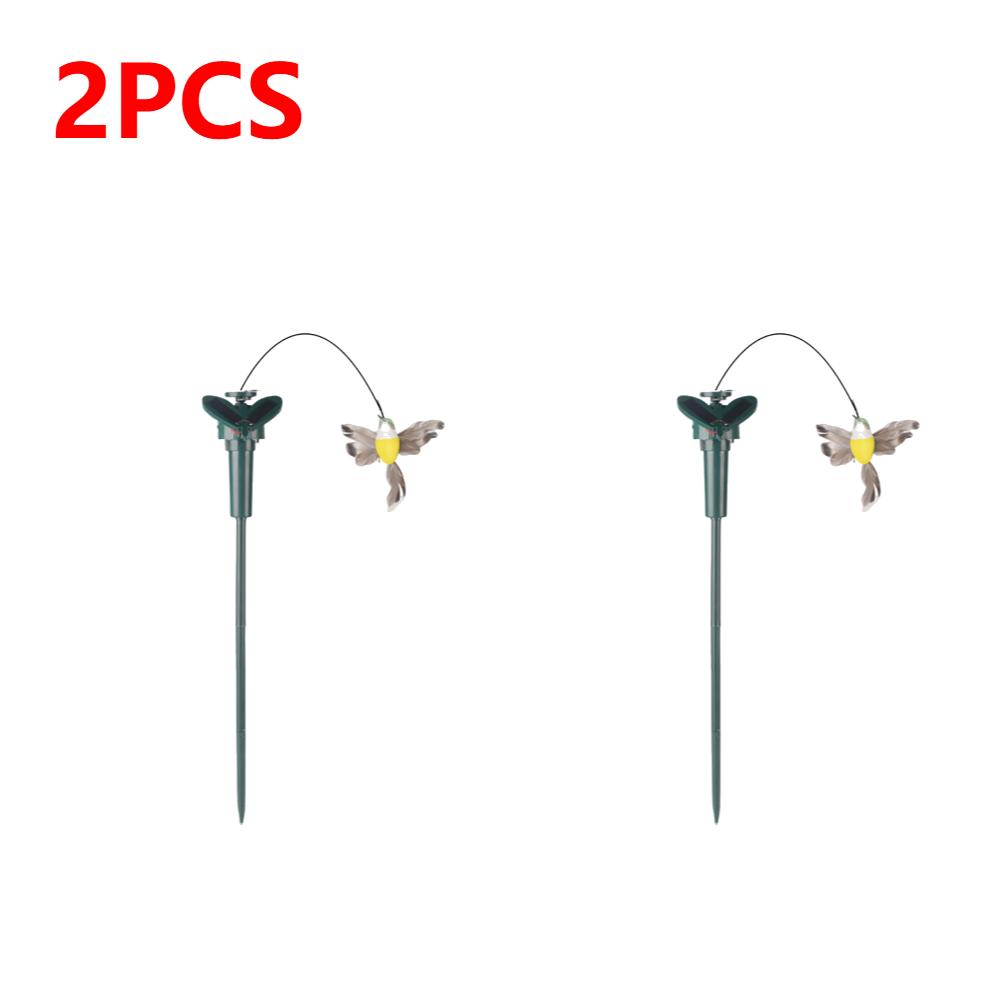 1-5PCS Garden Dancing Ornament Solar Powered Flying Wobble Cute Animal Fluttering Butterfly Ornament Yard Outdoor Lawn Decor