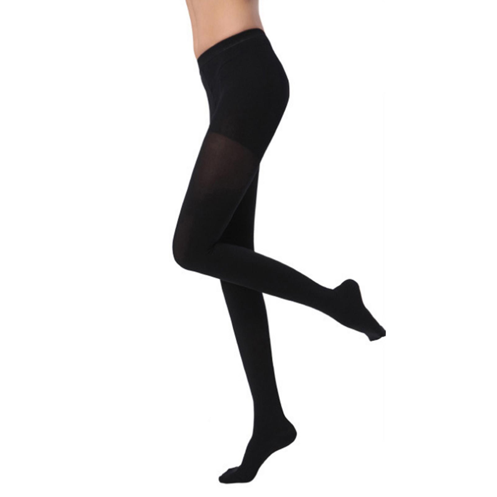 

Men & Women Stockings Thigh High Close Toe Pantyhose Leg Socks Black XL XL чорний