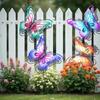 4 Pezzi Decorazione Murale a Farfalla in Metallo, Arte Murale da Esterno a Farfalla per Recinzione Giardino Cortile Stanza Patio Balcone Decorazioni