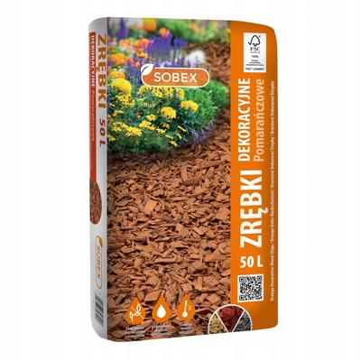 Dekorative orange Holzchips 50L