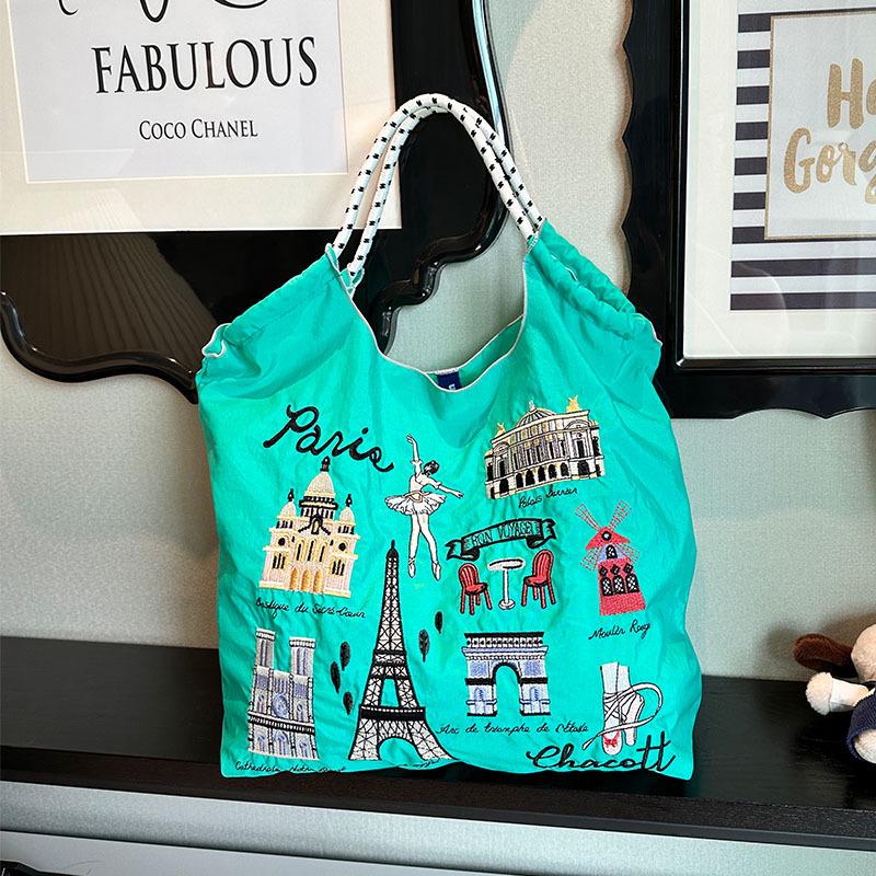 

Жіноча модна літня вишита сумка на плече з ланцюжком у вигляді кульок великої місткості Medium Bag Only