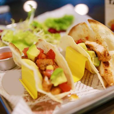 Yousheng Taco Holder Plates 4-Slot Tortilla Rack for Taco Shells Reusable Crepe Party Serving Plates Tortilla Display Rack