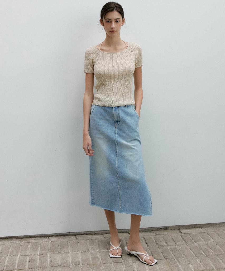 Otte Denim Slit Long Sk