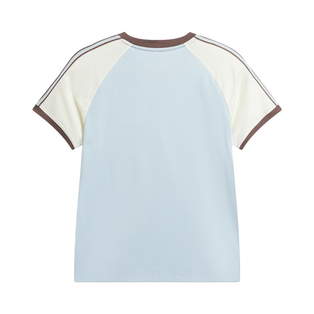 Li Ning Sports Lifestyle Series Letter Round Neck T-Shirt Women Tops ATSW366-1