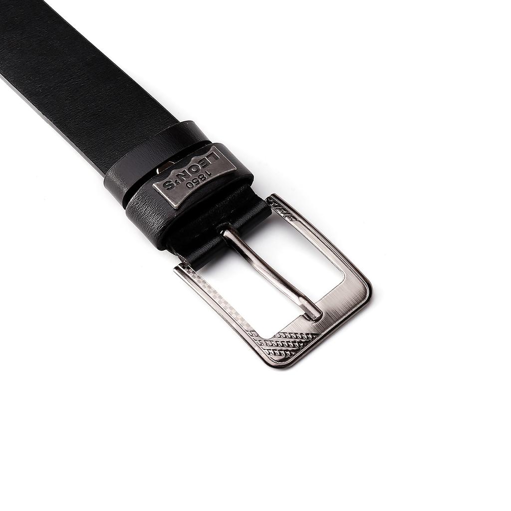 New Men's Premium Casual Belt Minimalist Genuine Leather Strap with Classic Pin Buckle Adjustable Waist 30-42 for Business & Daily Outfits